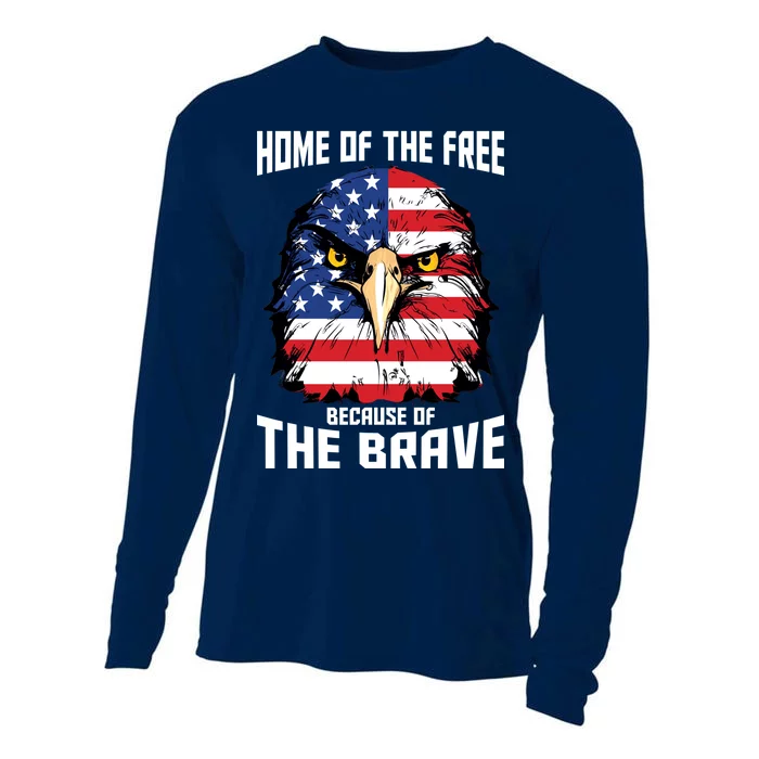 Home Of The Free Because Of The Brave Bald Eagle Cooling Performance Long Sleeve Crew