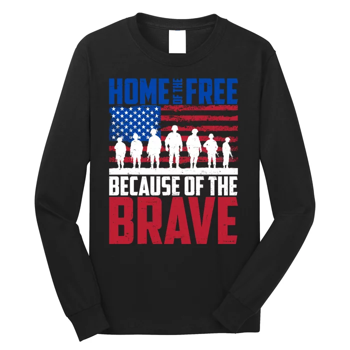 Home Of The Free Because Of The Brave Memorial Day Long Sleeve Shirt