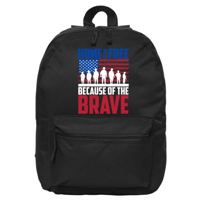 Home Of The Free Because Of The Brave Memorial Day 16 in Basic Backpack