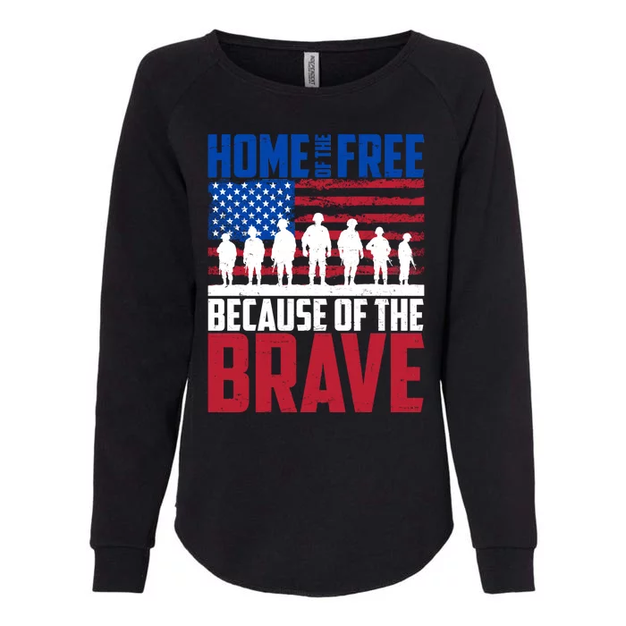 Home Of The Free Because Of The Brave Memorial Day Womens California Wash Sweatshirt