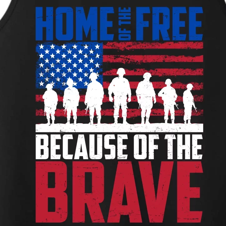 Home Of The Free Because Of The Brave Memorial Day Performance Tank