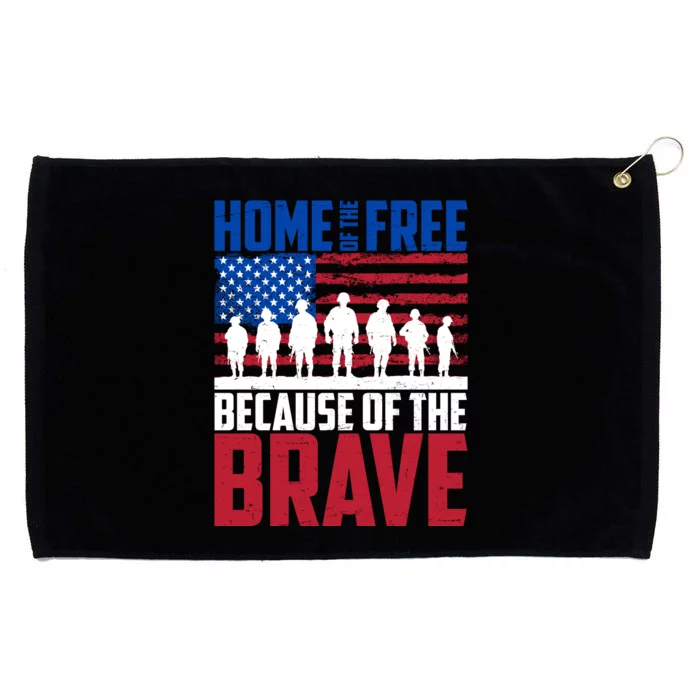 Home Of The Free Because Of The Brave Memorial Day Grommeted Golf Towel