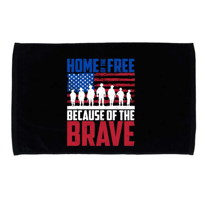 Home Of The Free Because Of The Brave Memorial Day Microfiber Hand Towel