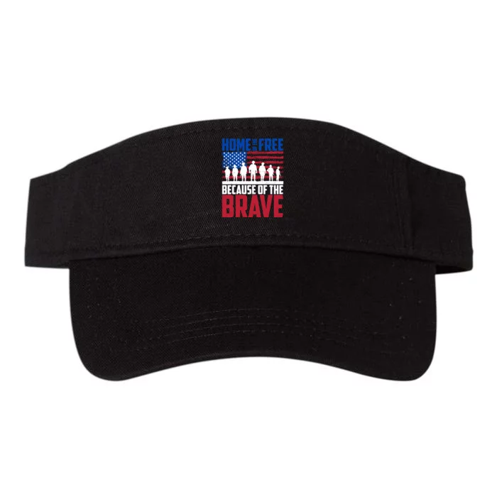 Home Of The Free Because Of The Brave Memorial Day Valucap Bio-Washed Visor