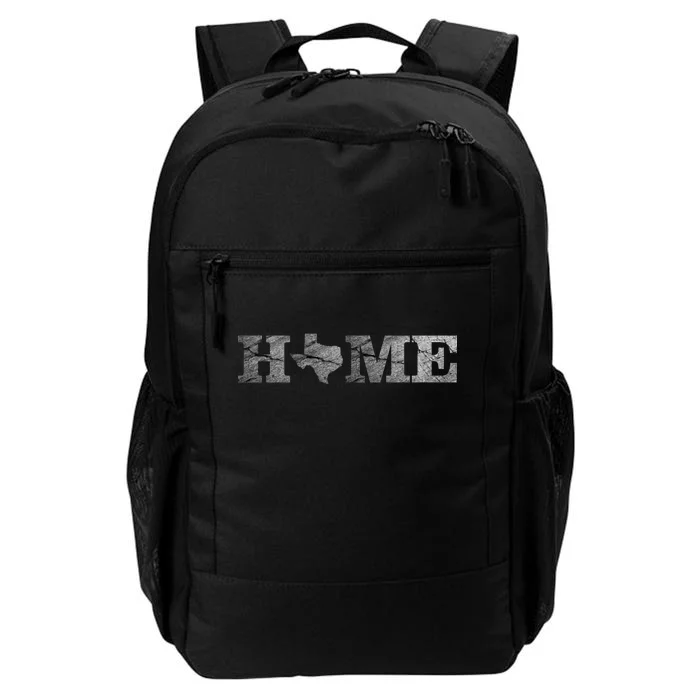 Home Texas State Map Stone Logo Daily Commute Backpack