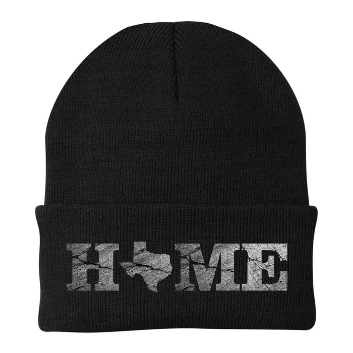 Home Texas State Map Stone Logo Knit Cap Winter Beanie