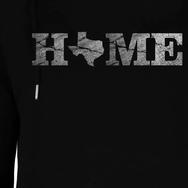 Home Texas State Map Stone Logo Womens Funnel Neck Pullover Hood