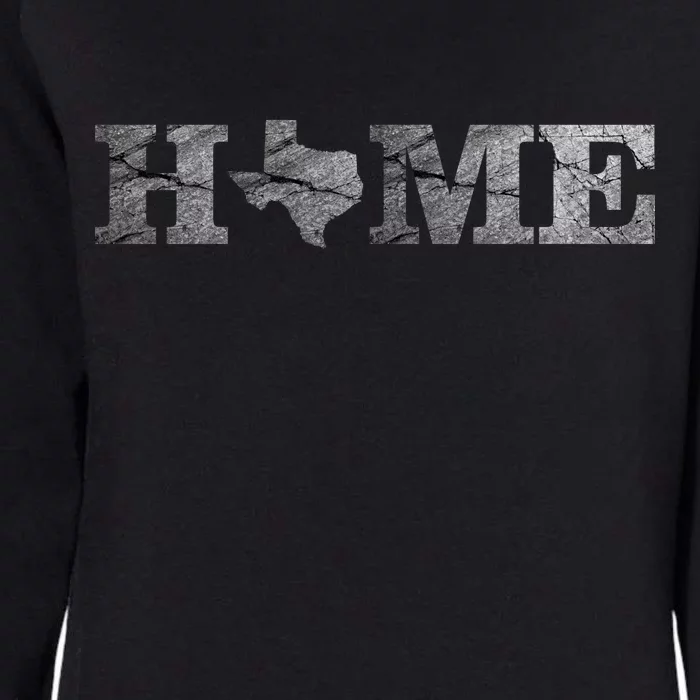 Home Texas State Map Stone Logo Womens California Wash Sweatshirt