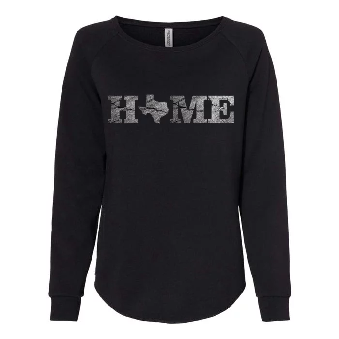 Home Texas State Map Stone Logo Womens California Wash Sweatshirt