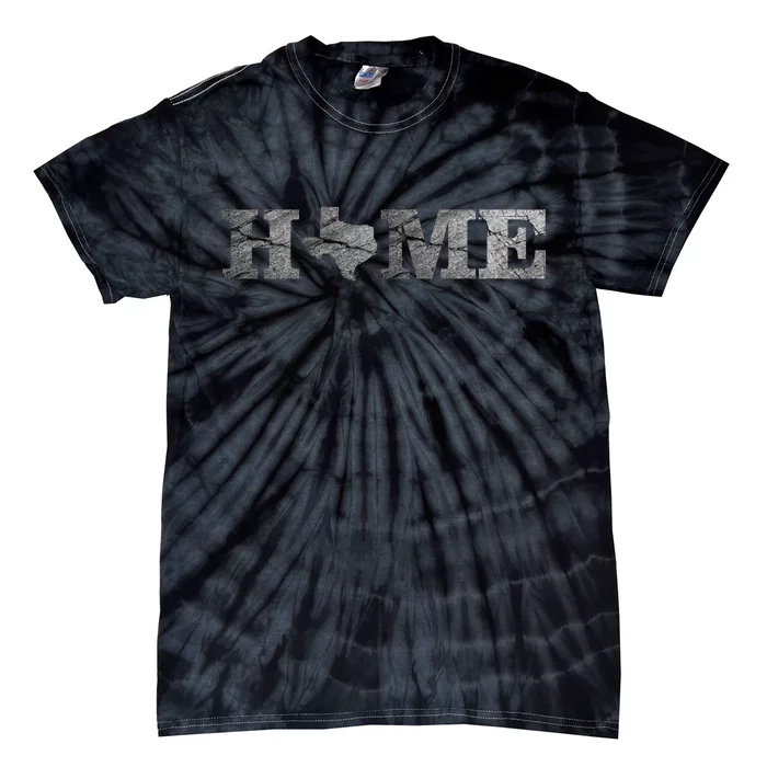 Home Texas State Map Stone Logo Tie-Dye T-Shirt