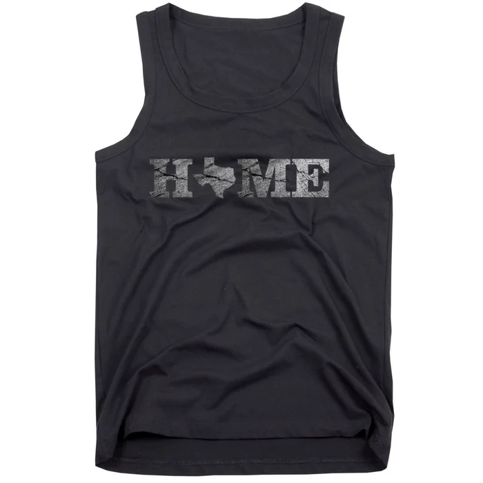 Home Texas State Map Stone Logo Tank Top