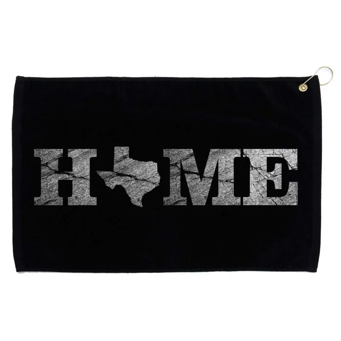 Home Texas State Map Stone Logo Grommeted Golf Towel