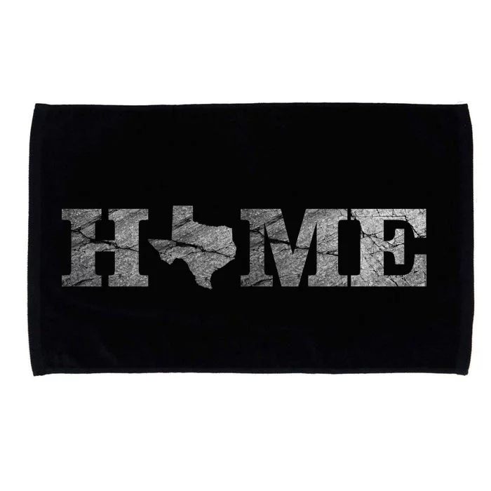 Home Texas State Map Stone Logo Microfiber Hand Towel