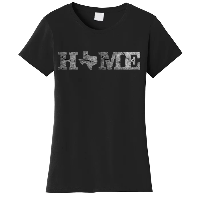 Home Texas State Map Stone Logo Women's T-Shirt