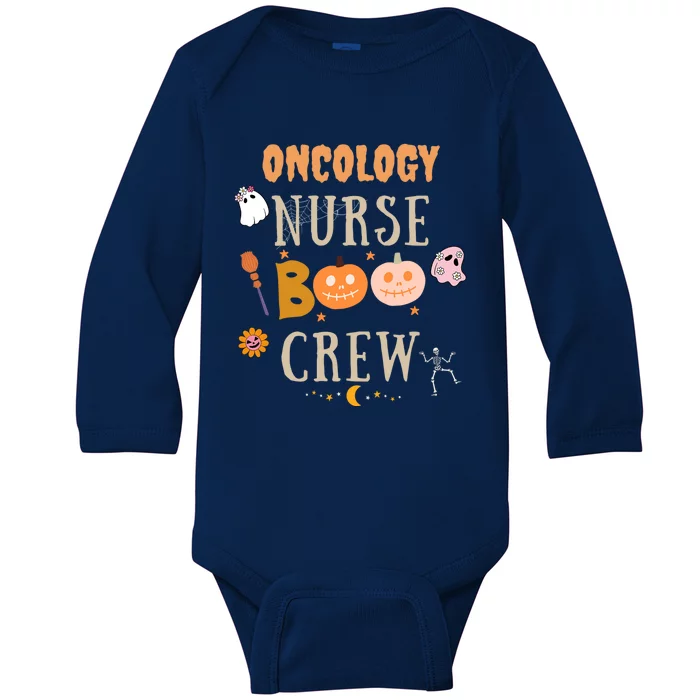 Halloween Oncology Nurse Boo Crew Cute Gift Baby Long Sleeve Bodysuit