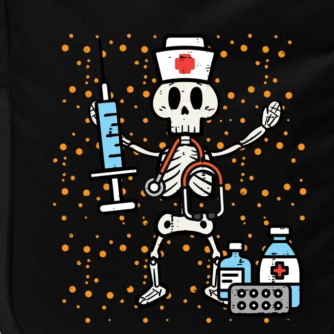 Halloween Orthopedic Nurse Skeleton Scrub Top Costume Gift Impact Tech Backpack