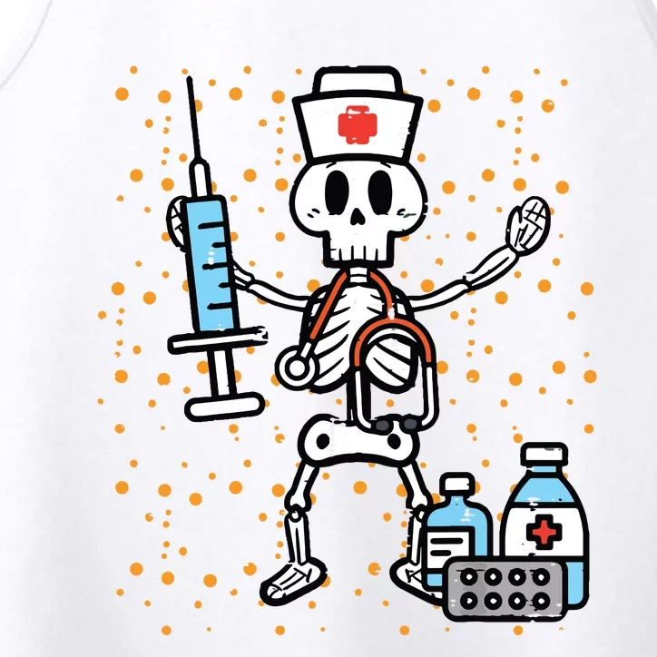 Halloween Orthopedic Nurse Skeleton Scrub Top Costume Women Performance Tank