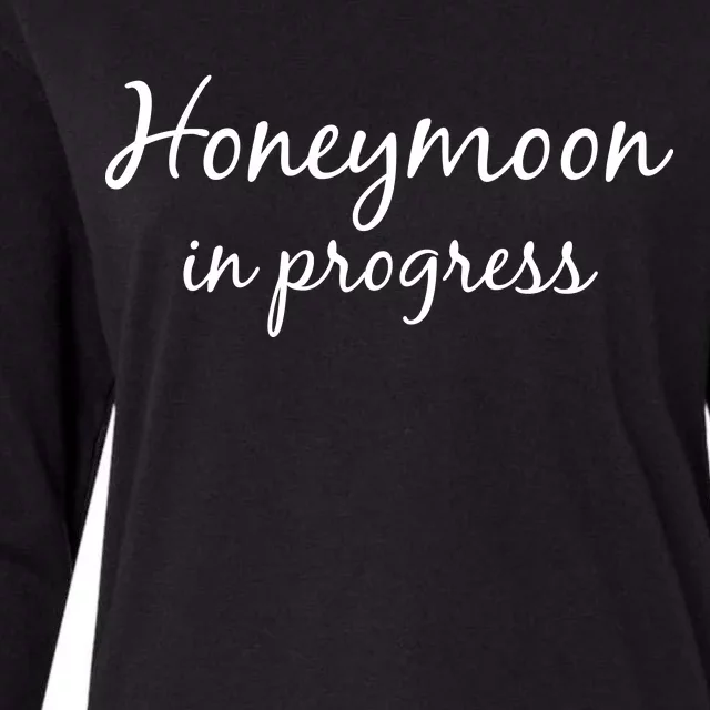 Honeymoon In Progress Womens Cotton Relaxed Long Sleeve T-Shirt