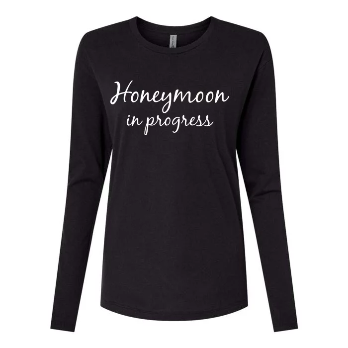 Honeymoon In Progress Womens Cotton Relaxed Long Sleeve T-Shirt