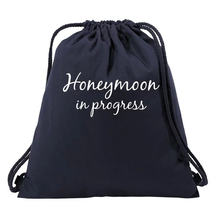 Honeymoon In Progress Drawstring Bag