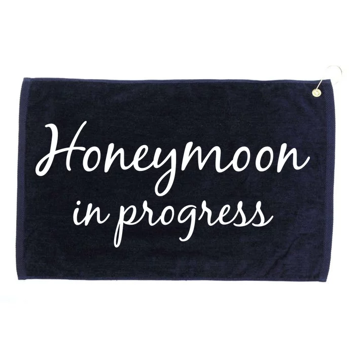 Honeymoon In Progress Grommeted Golf Towel