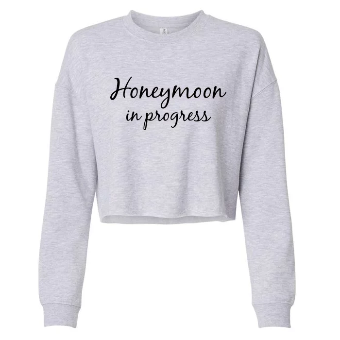 Honeymoon In Progress Cropped Pullover Crew