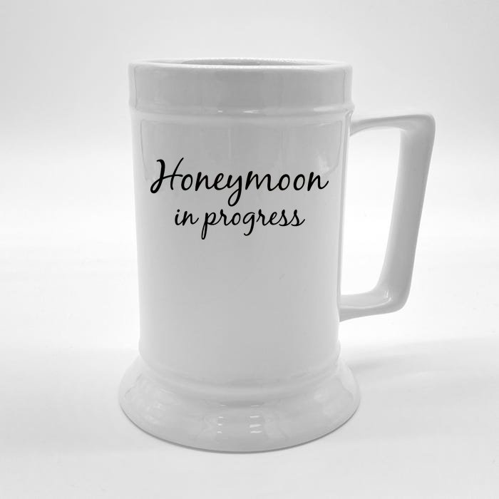 Honeymoon In Progress Front & Back Beer Stein