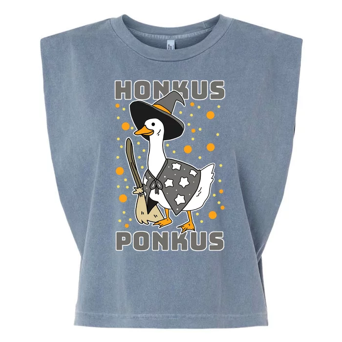 Honkus Ponkus Funny Duck Halloween Garment-Dyed Women's Muscle Tee