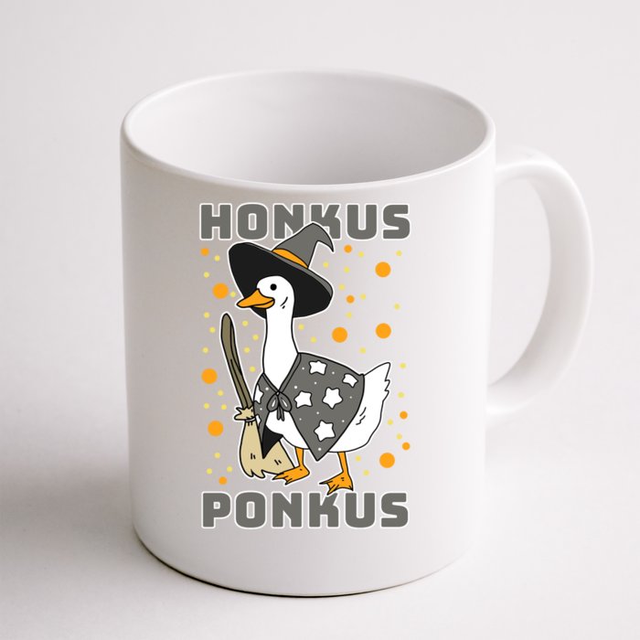 Honkus Ponkus Funny Duck Halloween Front & Back Coffee Mug