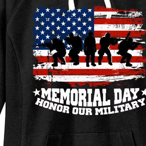 Honor Our Military  Memorial Day Women's Fleece Hoodie