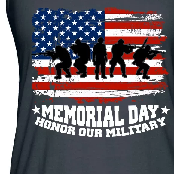 Honor Our Military  Memorial Day Ladies Essential Flowy Tank