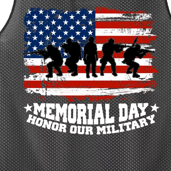 Honor Our Military  Memorial Day Mesh Reversible Basketball Jersey Tank