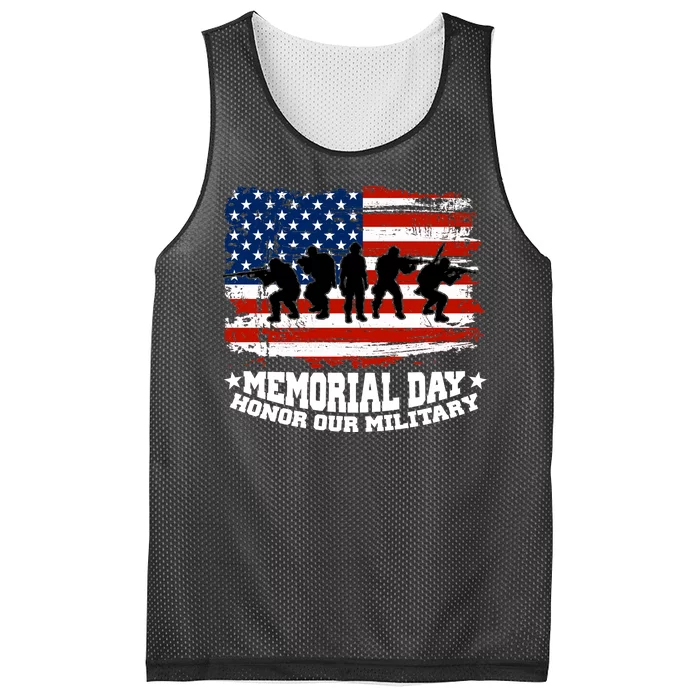 Honor Our Military  Memorial Day Mesh Reversible Basketball Jersey Tank