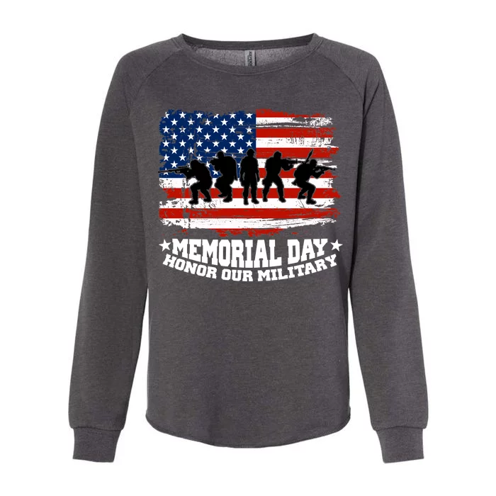 Honor Our Military  Memorial Day Womens California Wash Sweatshirt