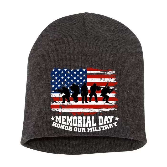 Honor Our Military  Memorial Day Short Acrylic Beanie