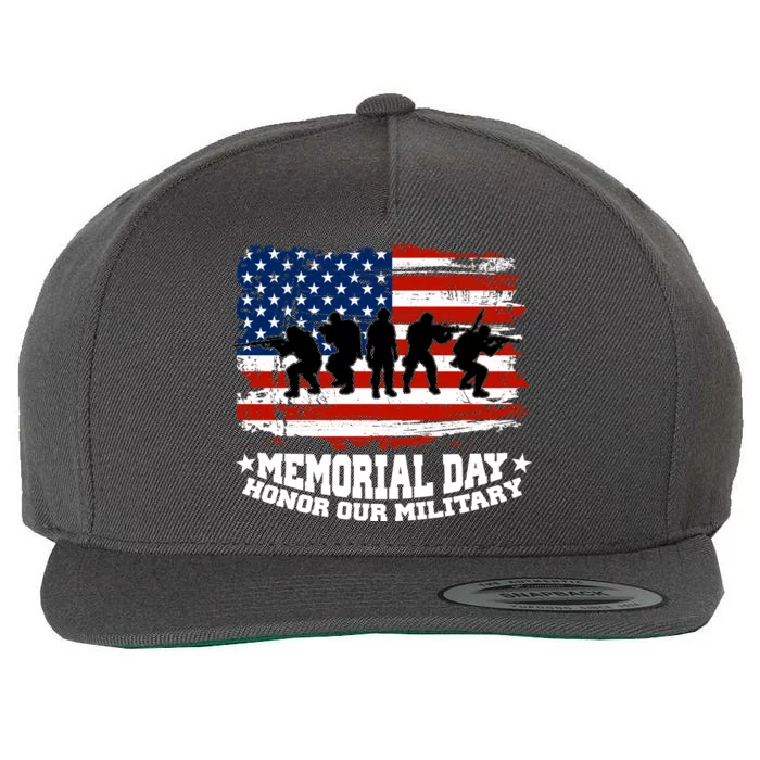 Honor Our Military  Memorial Day Wool Snapback Cap