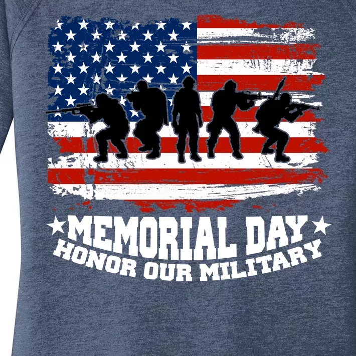 Honor Our Military  Memorial Day Women's Perfect Tri Tunic Long Sleeve Shirt