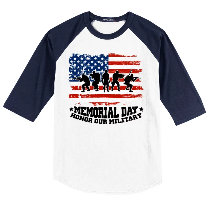 Honor Our Military  Memorial Day Baseball Sleeve Shirt