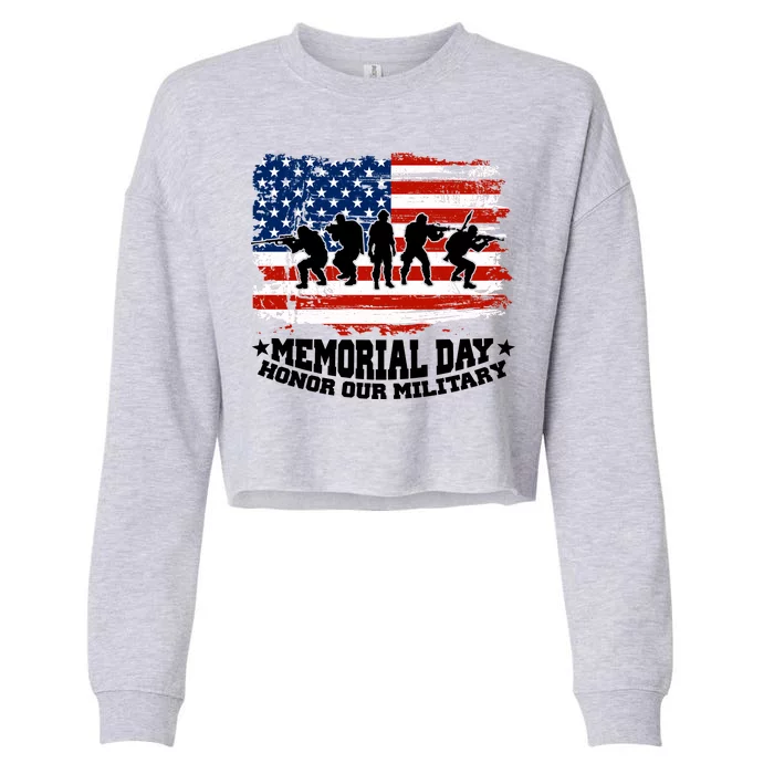 Honor Our Military  Memorial Day Cropped Pullover Crew