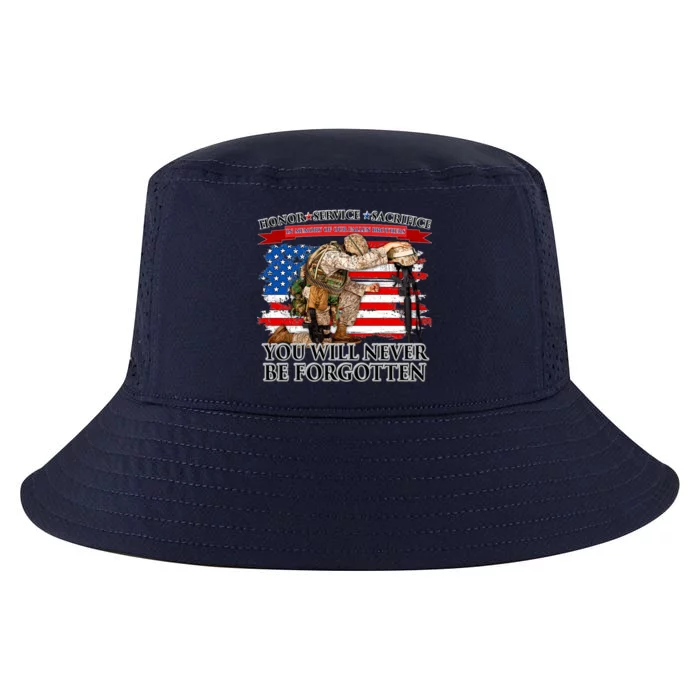 Honor Service Sacrifice You Will Never Be Forgotten Cool Comfort Performance Bucket Hat