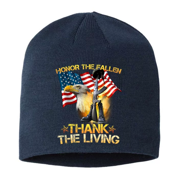 Honor The Fallen Thank The Living 8 1/2in Sustainable Knit Beanie