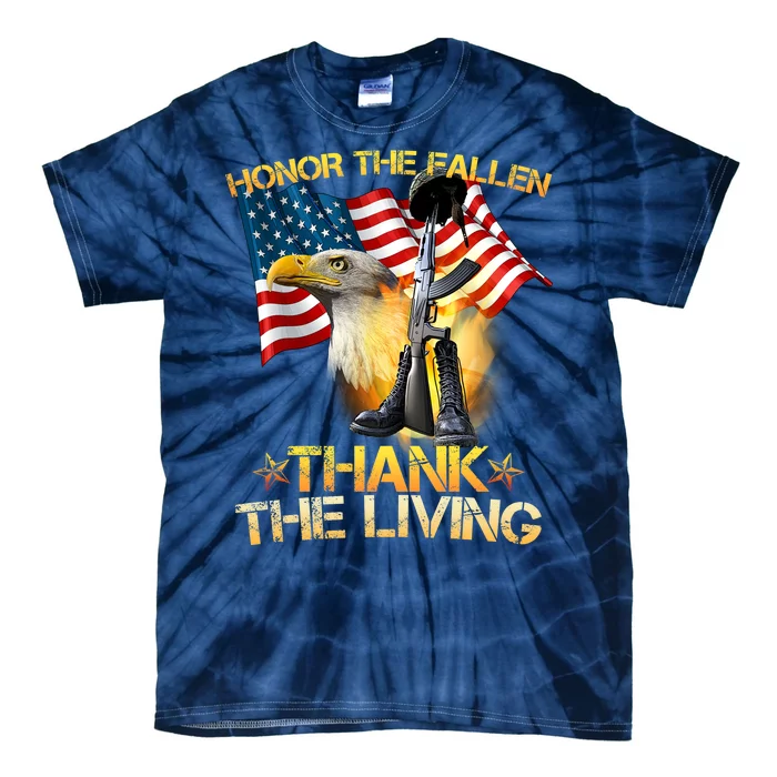 Honor The Fallen Thank The Living Tie-Dye T-Shirt