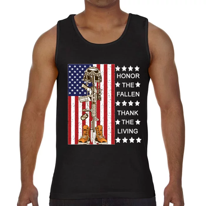 Honor The Fallen Thank The Living Memorial Day Veteran Comfort Colors® Tank Top