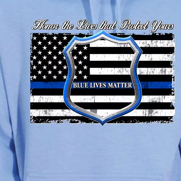 Honor The Lives That Protect Yours Blue Lives Matter Unisex Surf Hoodie