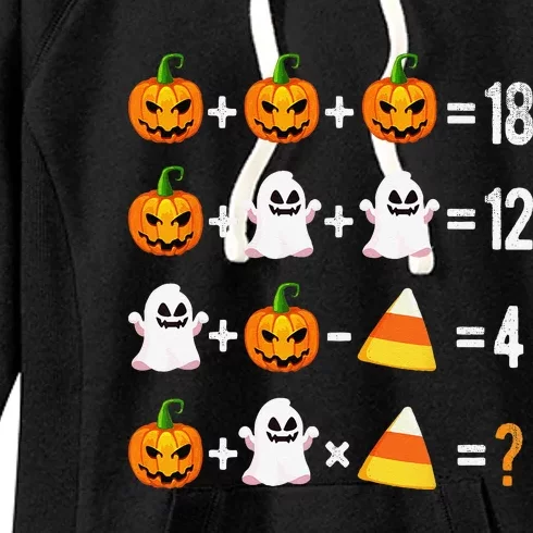 Halloween Order Of Operations Math Halloween Teacher Pumpkin Women's Fleece Hoodie