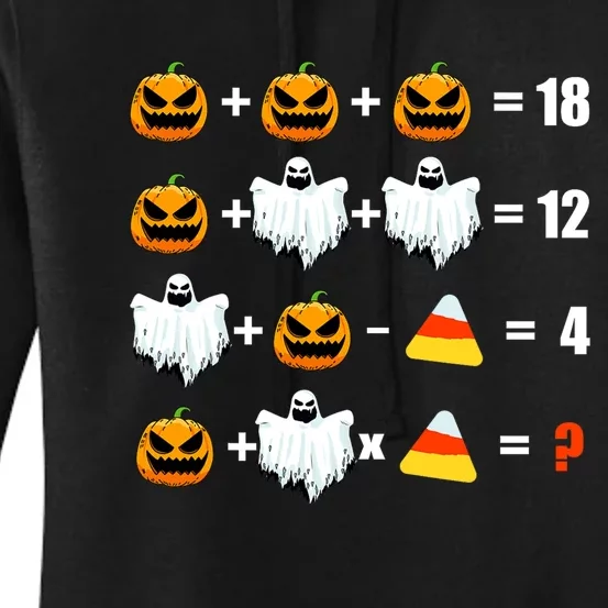 Halloween Order of Operations Math Halloween Teacher pumpkin Women's Pullover Hoodie