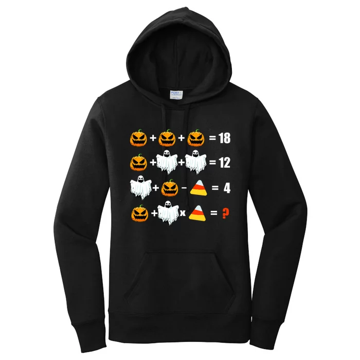 Halloween Order of Operations Math Halloween Teacher pumpkin Women's Pullover Hoodie