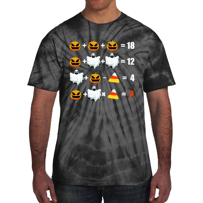 Halloween Order of Operations Math Halloween Teacher pumpkin Tie-Dye T-Shirt