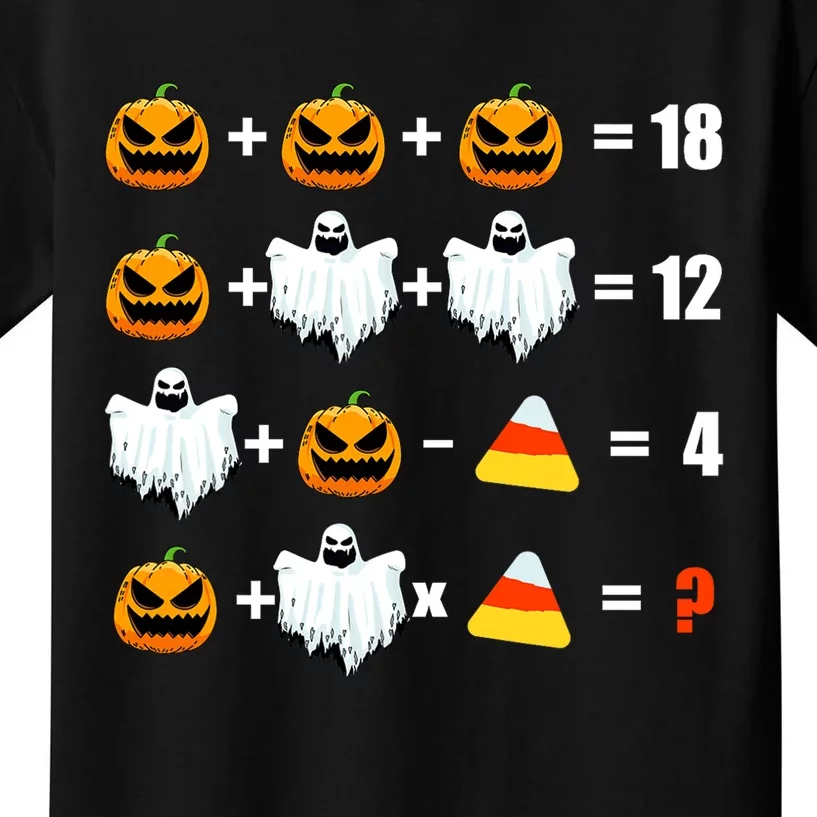 Halloween Order of Operations Math Halloween Teacher pumpkin Kids T-Shirt