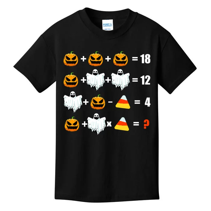 Halloween Order of Operations Math Halloween Teacher pumpkin Kids T-Shirt